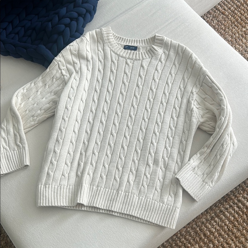 Gap Cream Cableknit Sweater Size Medium